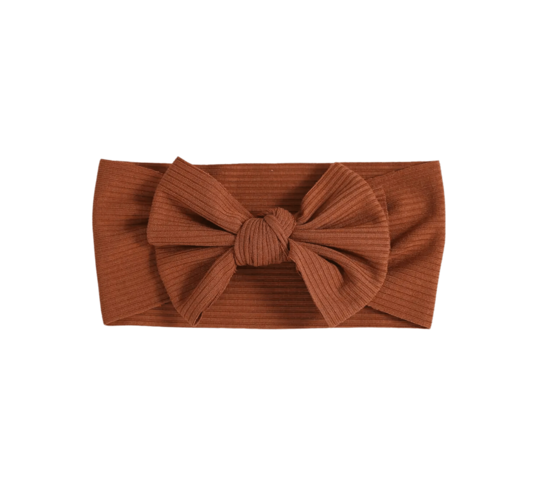 ribbed bow headwrap in brick