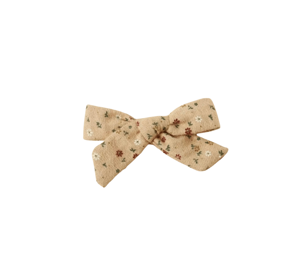 Holly Bloom Bow Clip in Brown