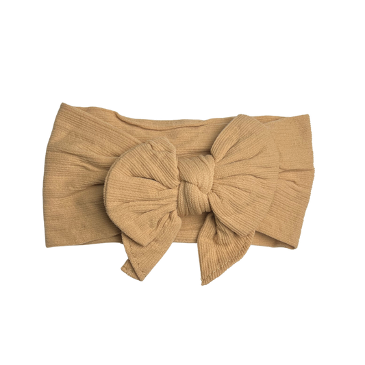 Layered Bow Headwrap in Caramel