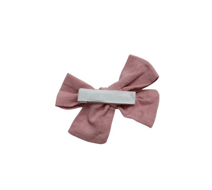 Clip Bow in Ballet Pink